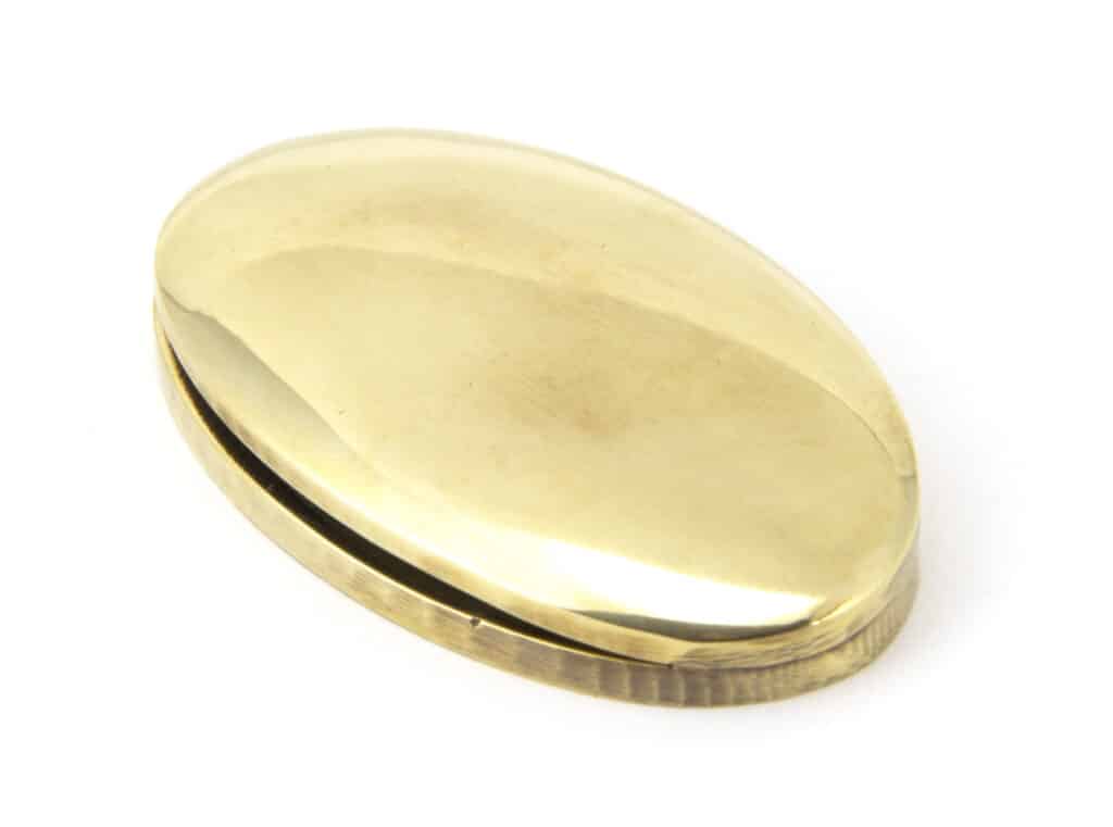 Aged Brass Oval Escutcheon & Cover 1