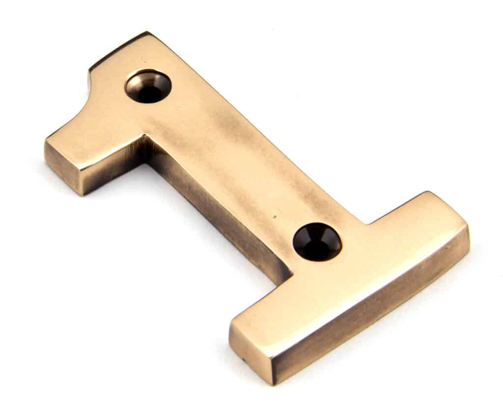 Polished Bronze Numeral 1 1