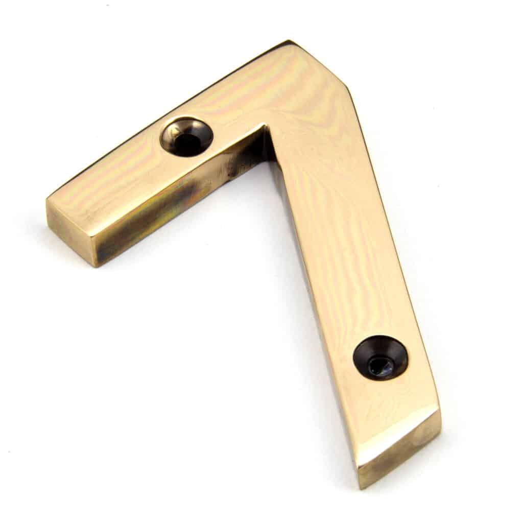 Polished Bronze Numeral 7 1