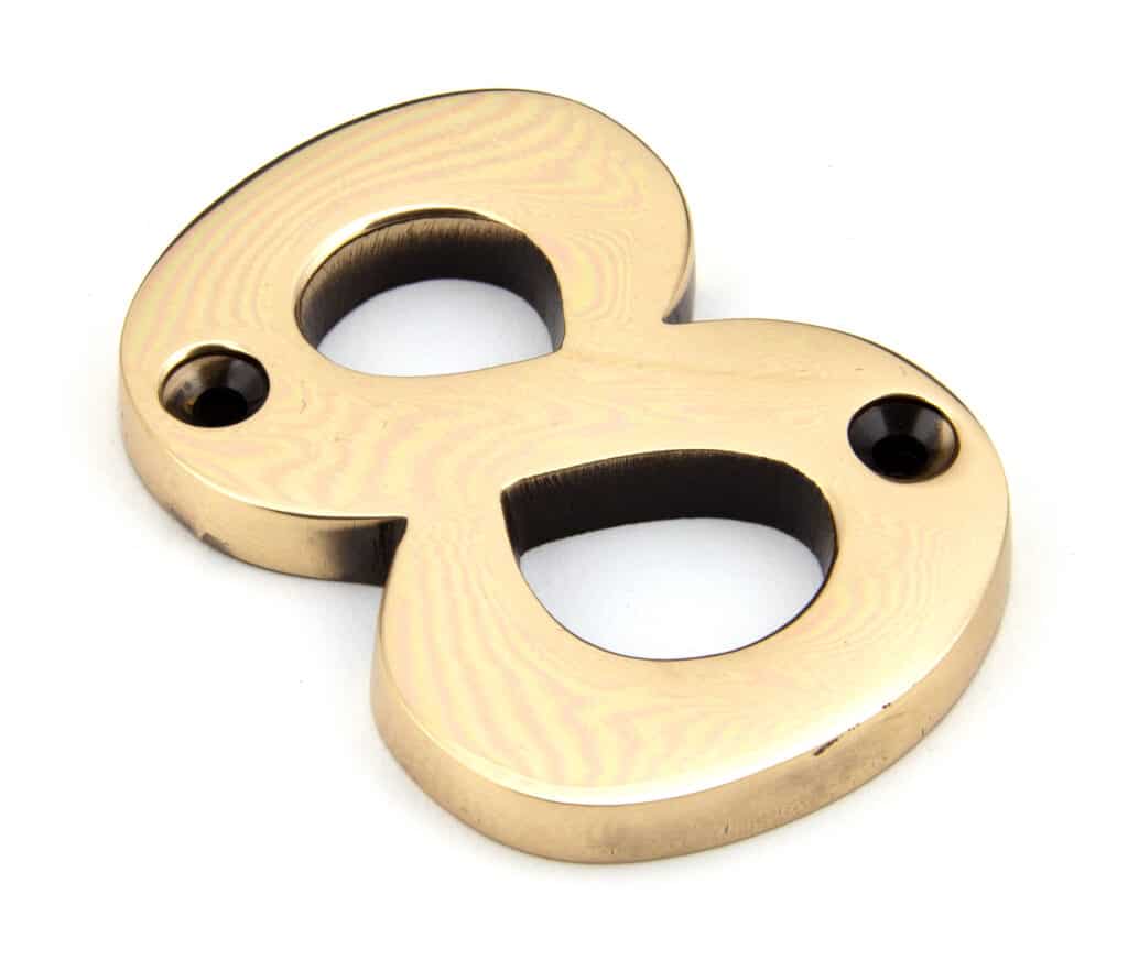 Polished Bronze Numeral 8 1