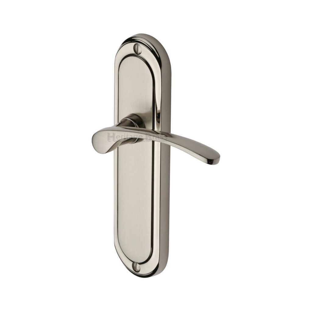 Heritage Brass Door Handle for Bathroom Ambassador Design Apollo Finish 1