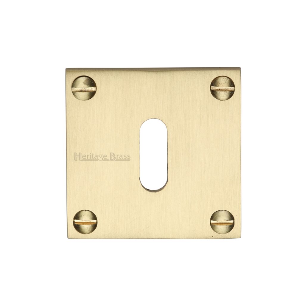 Heritage Brass Euro Profile Cylinder Escutcheon Satin Brass finish 1