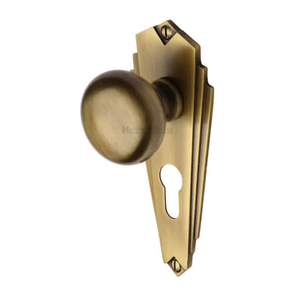 Heritage Brass Oval turn with release Antique Brass finish 1