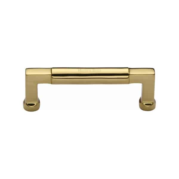 Heritage Brass Cabinet Pull Bauhaus Design 128mm CTC Satin Brass Finish 1