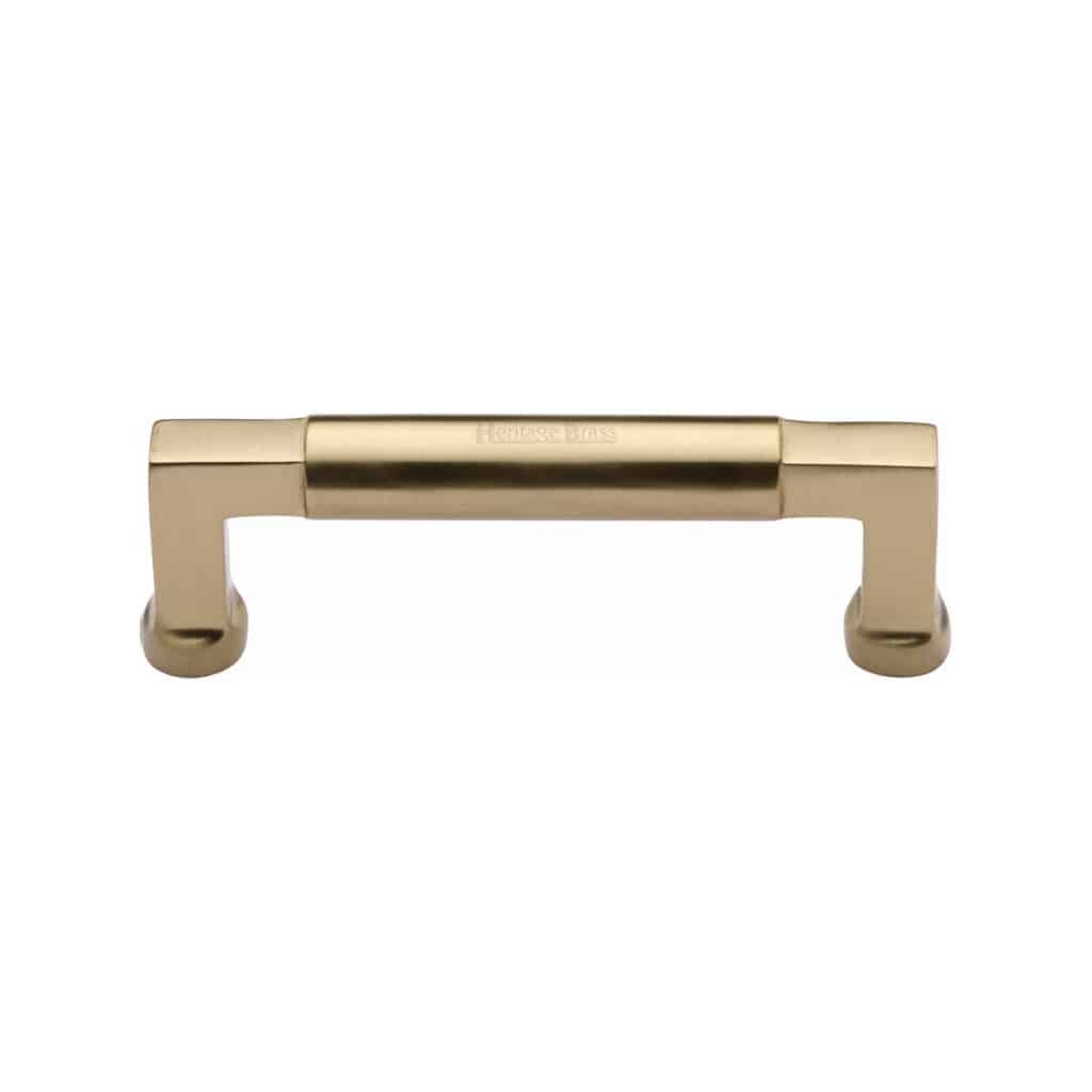 Heritage Brass Cabinet Pull Bauhaus Design 128mm CTC Satin Rose Gold Finish 1