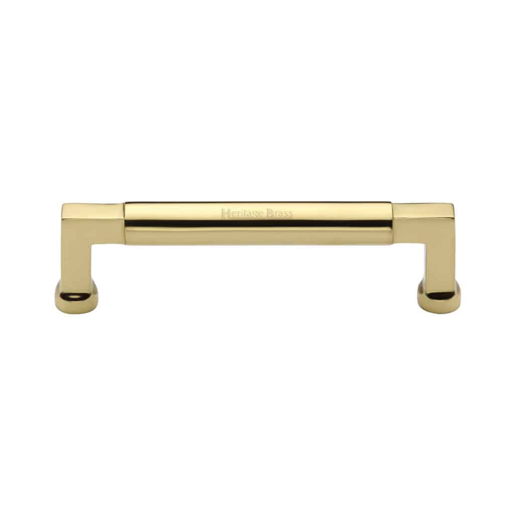 Heritage Brass Cabinet Pull Bauhaus Design 160mm CTC Satin Brass Finish 1