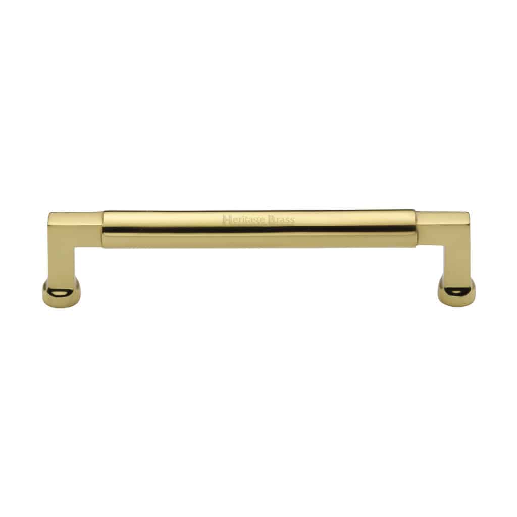 Heritage Brass Cabinet Pull Bauhaus Design 203mm CTC Satin Brass Finish 1