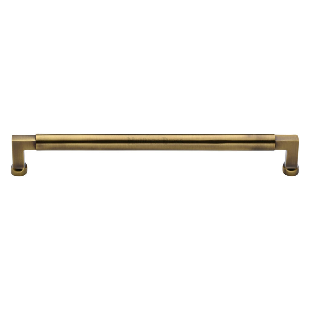 Heritage Brass Cabinet Pull Bauhaus Design 254mm CTC Polished Brass Finish 1