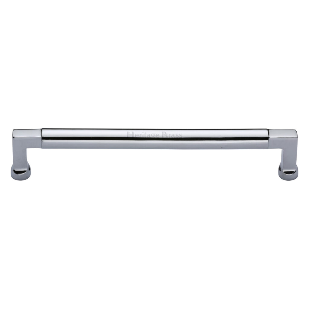 Heritage Brass Cabinet Pull Bauhaus Design 254mm CTC Satin Chrome Finish 1