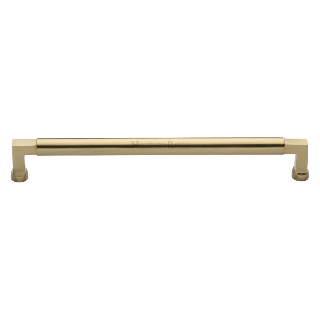 Heritage Brass Cabinet Pull Bauhaus Design 320mm CTC Satin Rose Gold Finish 1