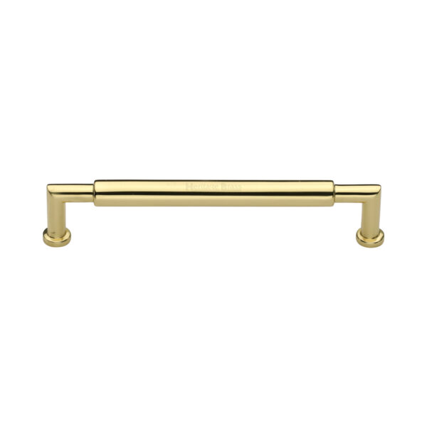 Heritage Brass Cabinet Pull Bauhaus Round Design 203mm CTC Satin Brass Finish 1
