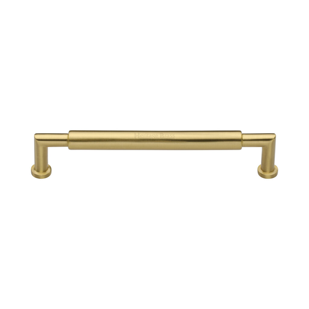 Heritage Brass Cabinet Pull Bauhaus Round Design 203mm CTC Satin Rose Gold Finish 1