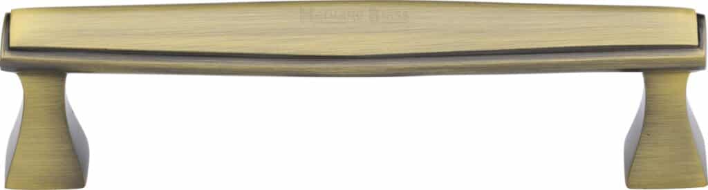 Heritage Brass Cabinet Pull Deco Design 160mm CTC Polished Brass Finish 1