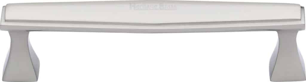 Heritage Brass Cabinet Pull Deco Design 203mm CTC Matt Black Finish 1