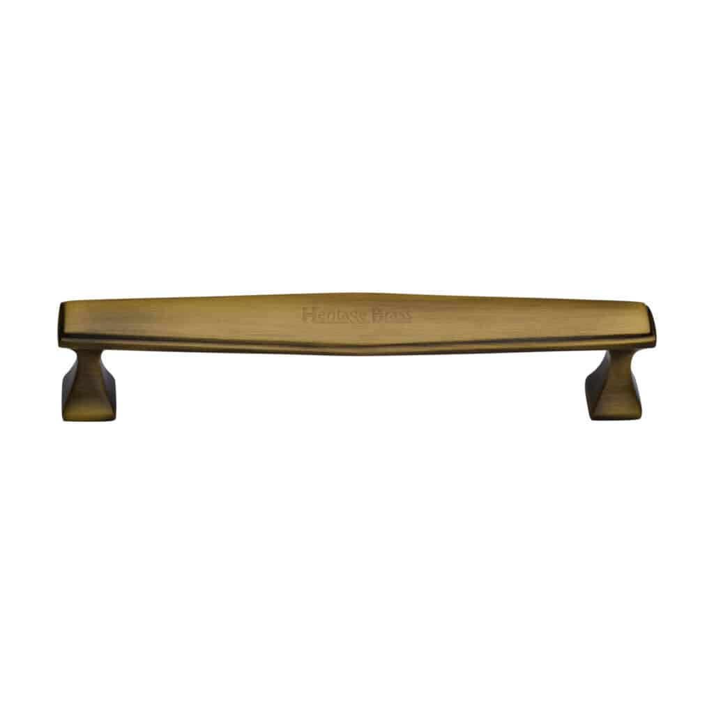 Heritage Brass Cabinet Pull Deco Design 203mm CTC Polished Brass Finish 1
