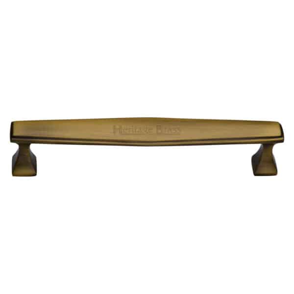Heritage Brass Cabinet Pull Deco Design 254mm CTC Polished Brass Finish 1