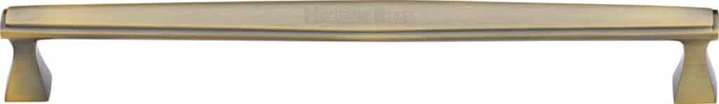 Heritage Brass Cabinet Pull Deco Design 96mm CTC Polished Brass Finish 1