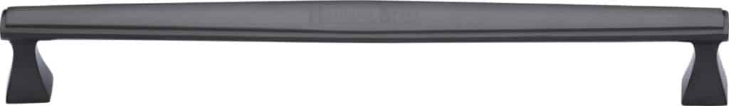 Heritage Brass Cabinet Pull Deco Design 96mm CTC Polished Nickel Finish 1