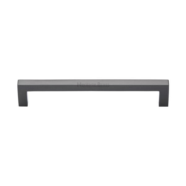 Heritage Brass Cabinet Pull Square Metro Design 192mm CTC Polished Nickel Finish 1