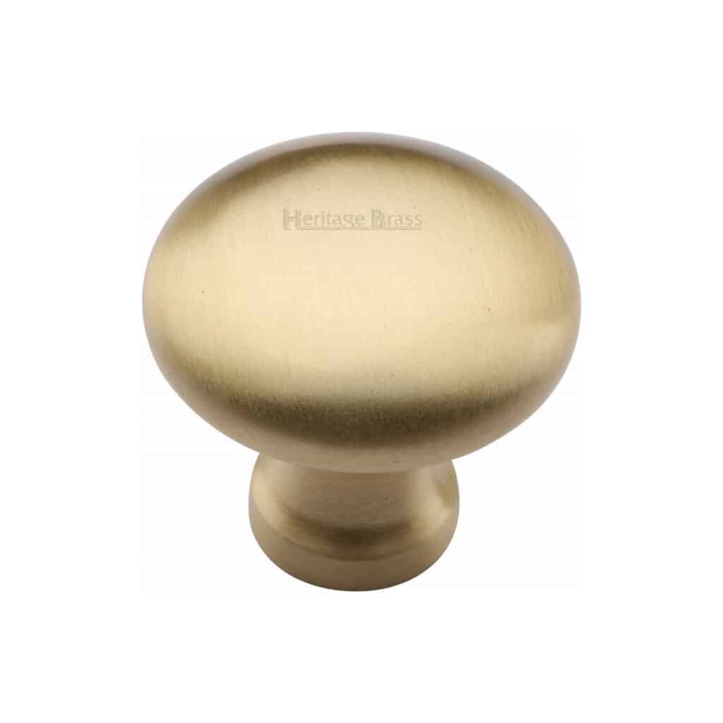 Heritage Brass Cabinet Knob Victorian Oval Design 32mm Satin Rose Gold finish 1
