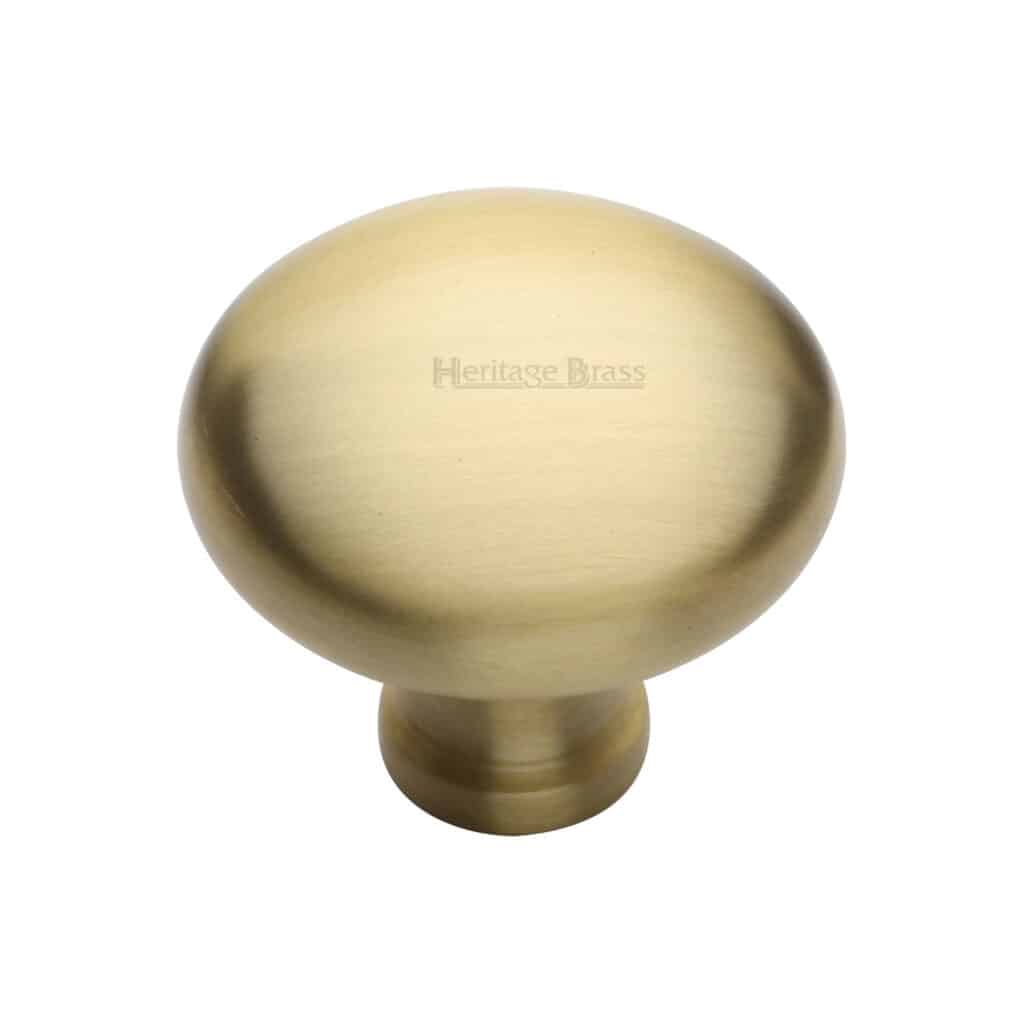 Heritage Brass Cabinet Knob Victorian Oval Design 38mm Satin Rose Gold finish 1