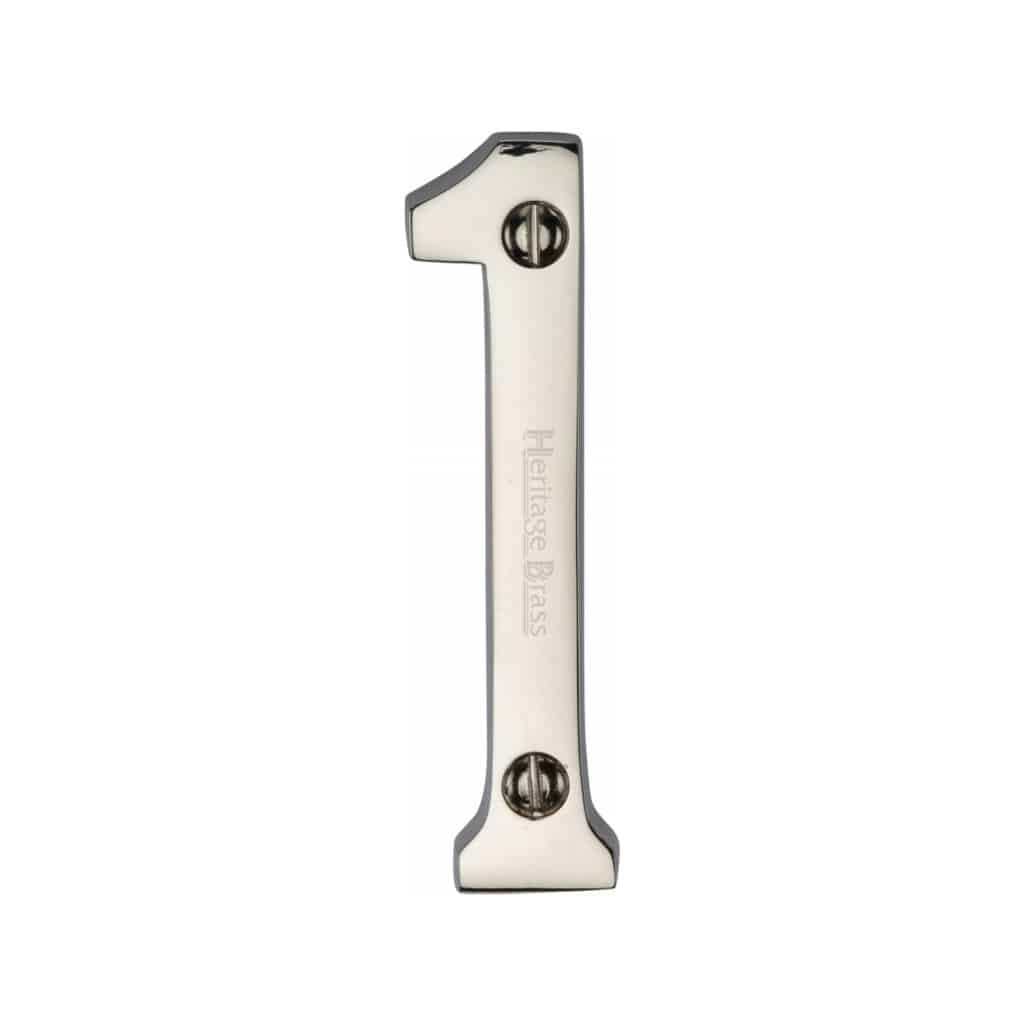 Heritage Brass Numeral 4 Face Fix 76mm (3") Polished Chrome finish 1