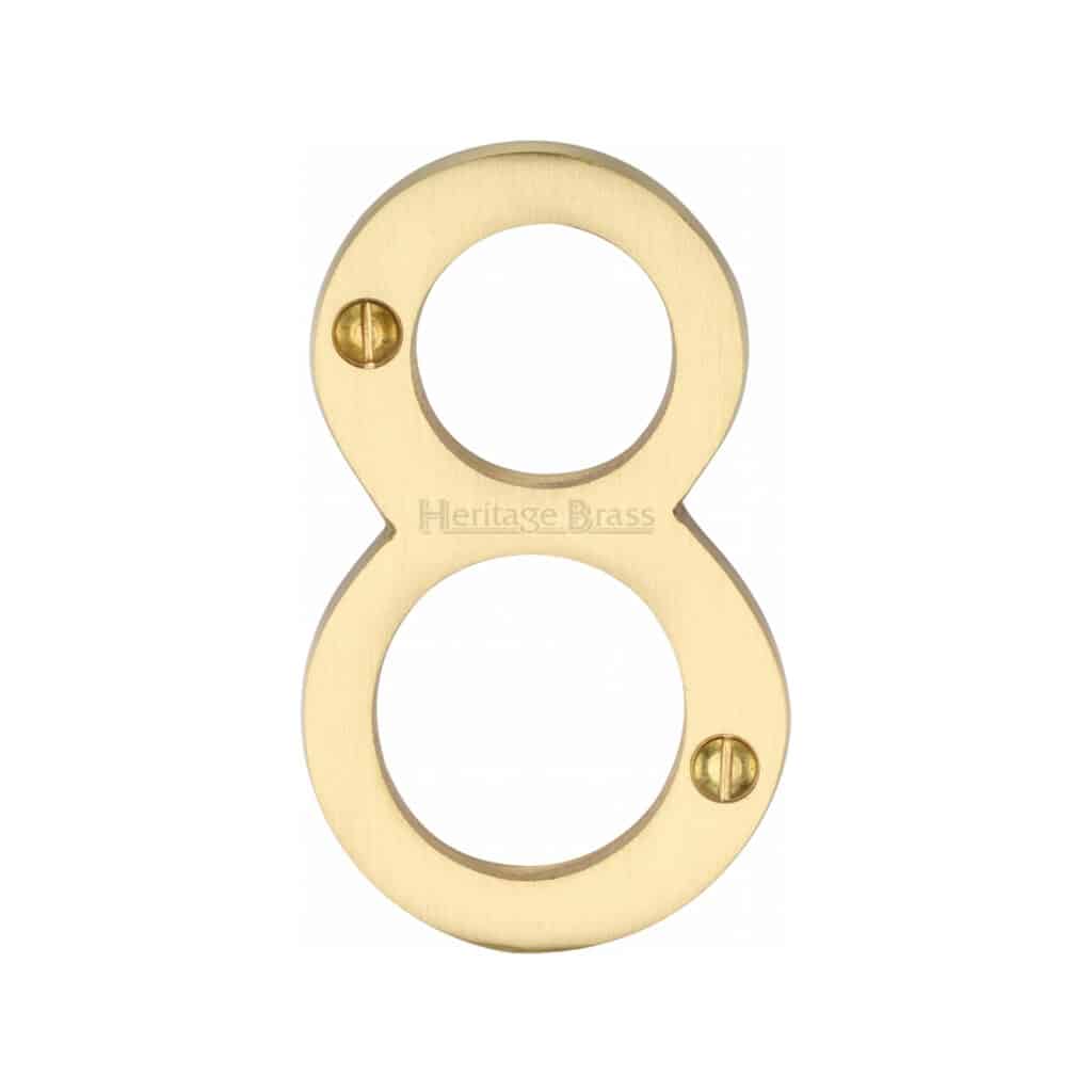 Heritage Brass Numeral 1 Face Fix 76mm (3") Polished Nickel finish 1
