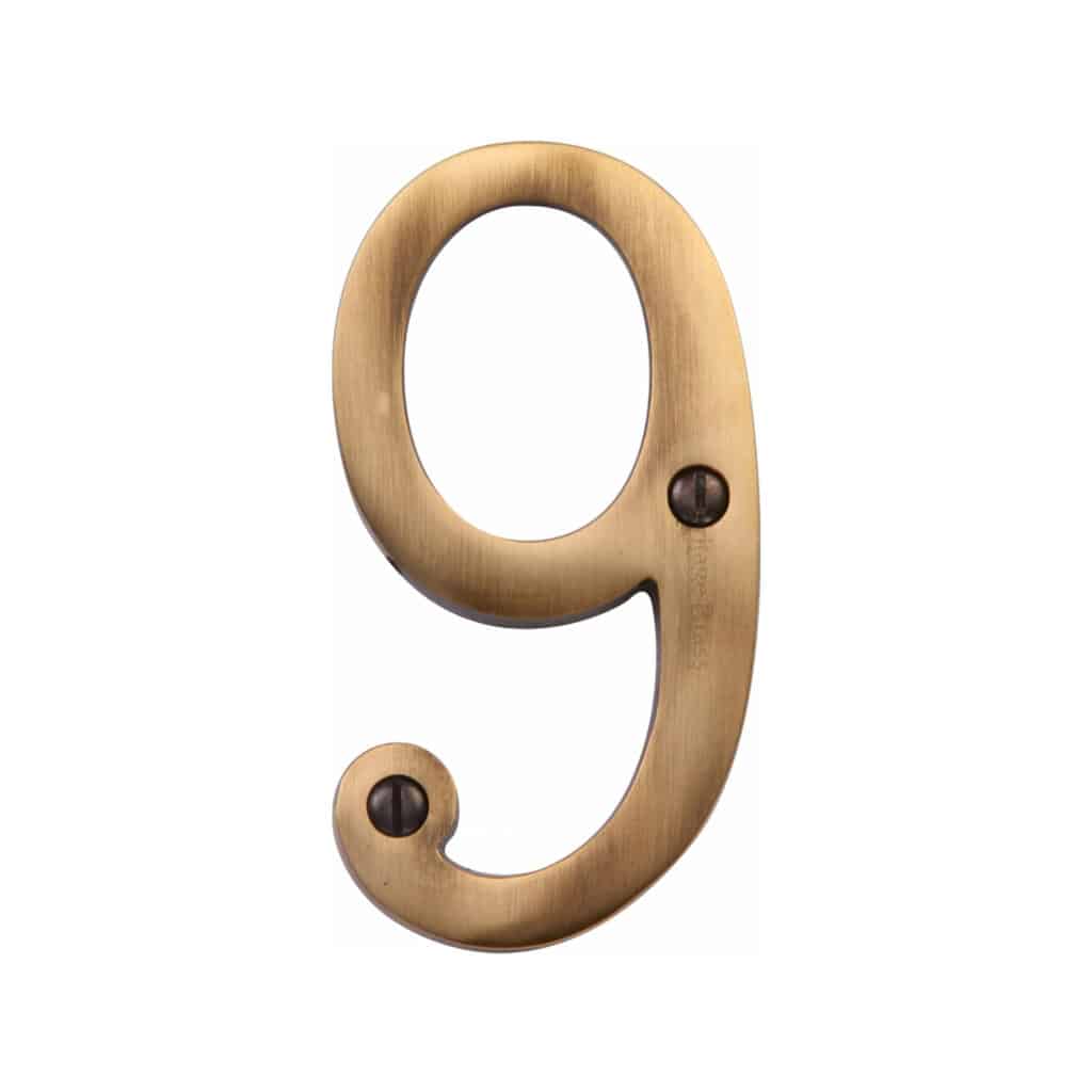 Heritage Brass Numeral 1 Face Fix 76mm (3") Satin Nickel finish 1