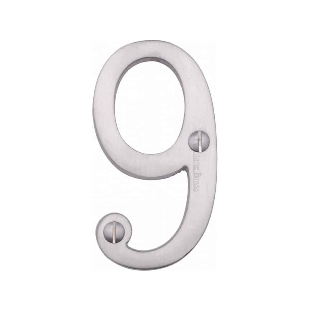 Heritage Brass Numeral 2 Face Fix 76mm (3") Satin Brass finish 1