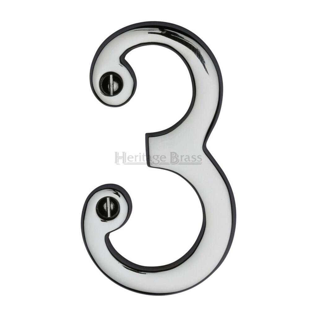 Heritage Brass Numeral 6 Face Fix 76mm (3") Satin Brass finish 1