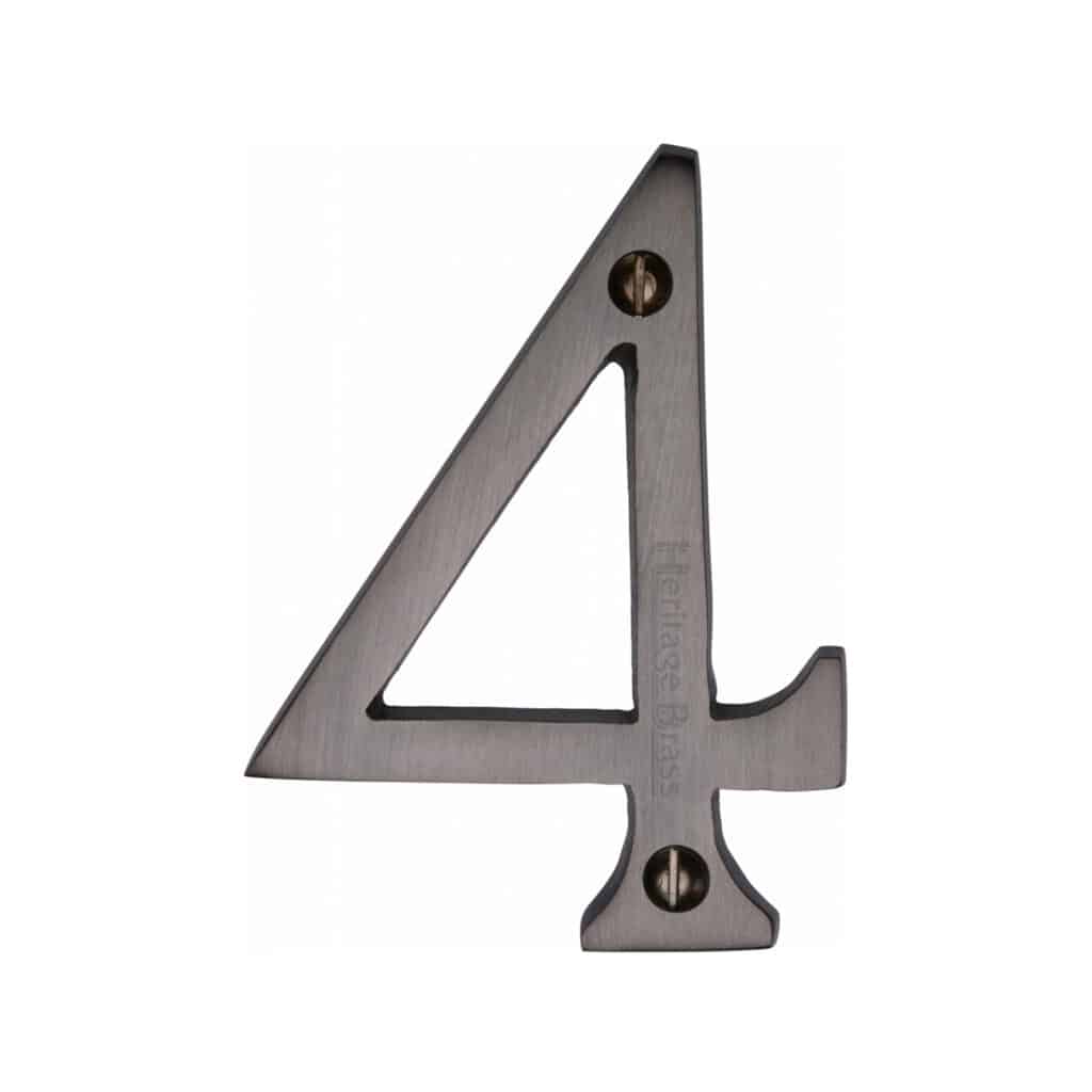 Heritage Brass Numeral 7 Face Fix 76mm (3") Polished Nickel finish 1