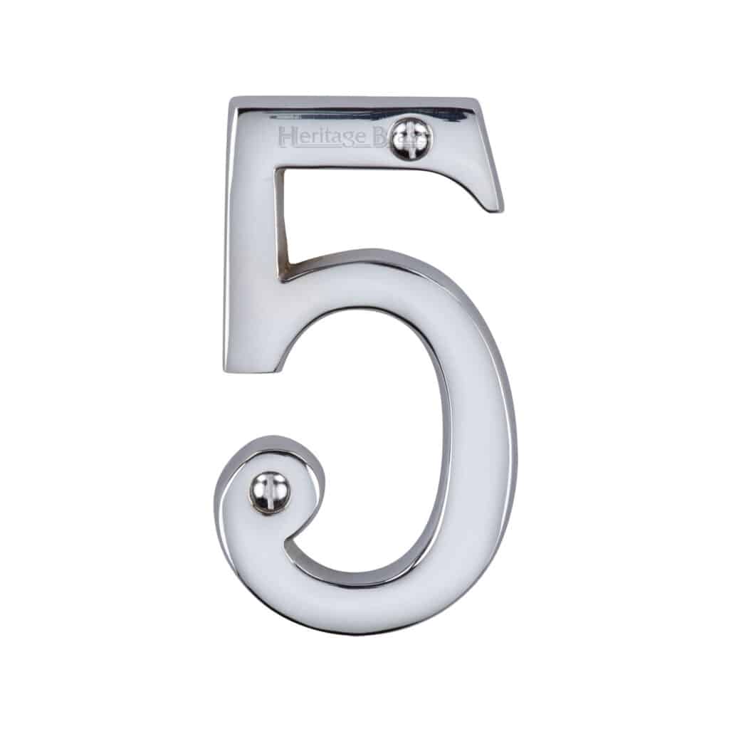 Heritage Brass Numeral 8 Face Fix 76mm (3") Satin Nickel finish 1