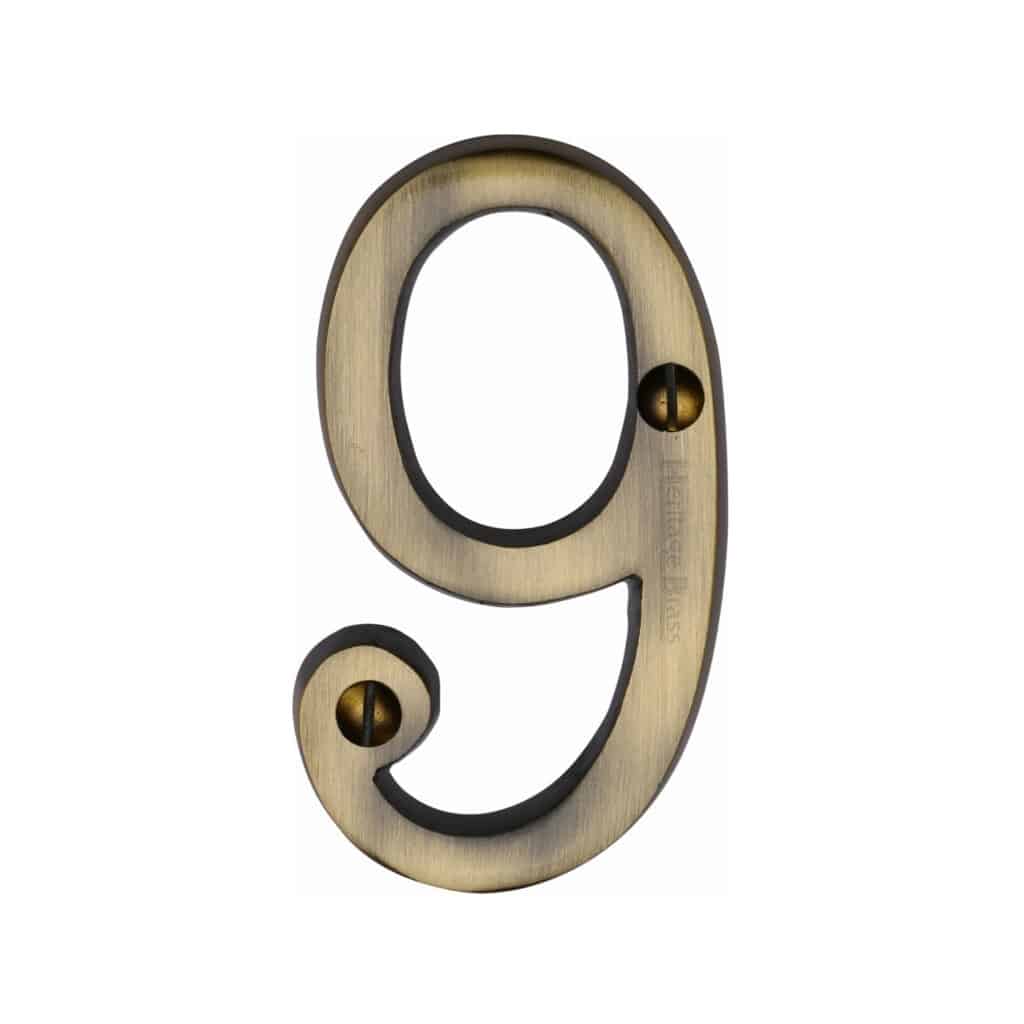 Heritage Brass Alphabet D Pin Fix 51mm (2") Antique Brass Finish 1