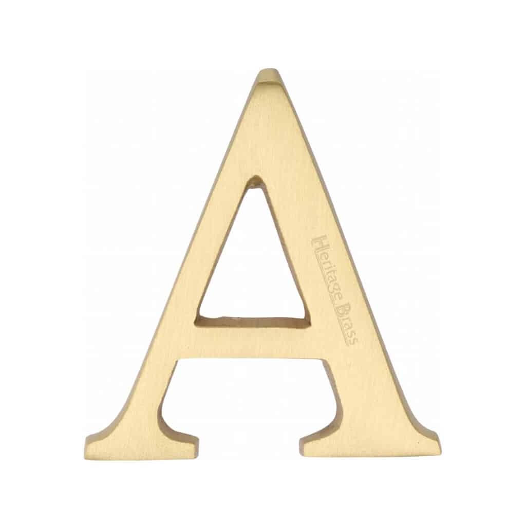 Heritage Brass Alphabet E Pin Fix 51mm (2") Satin Chrome Finish 1