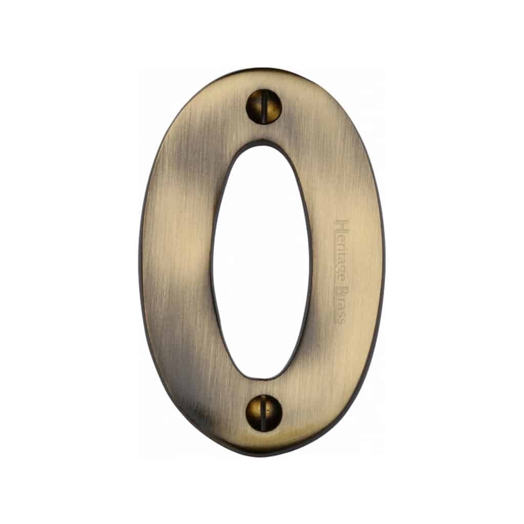 Heritage Brass Numeral 6 Face Fix 76mm (3") Satin Chrome finish 1