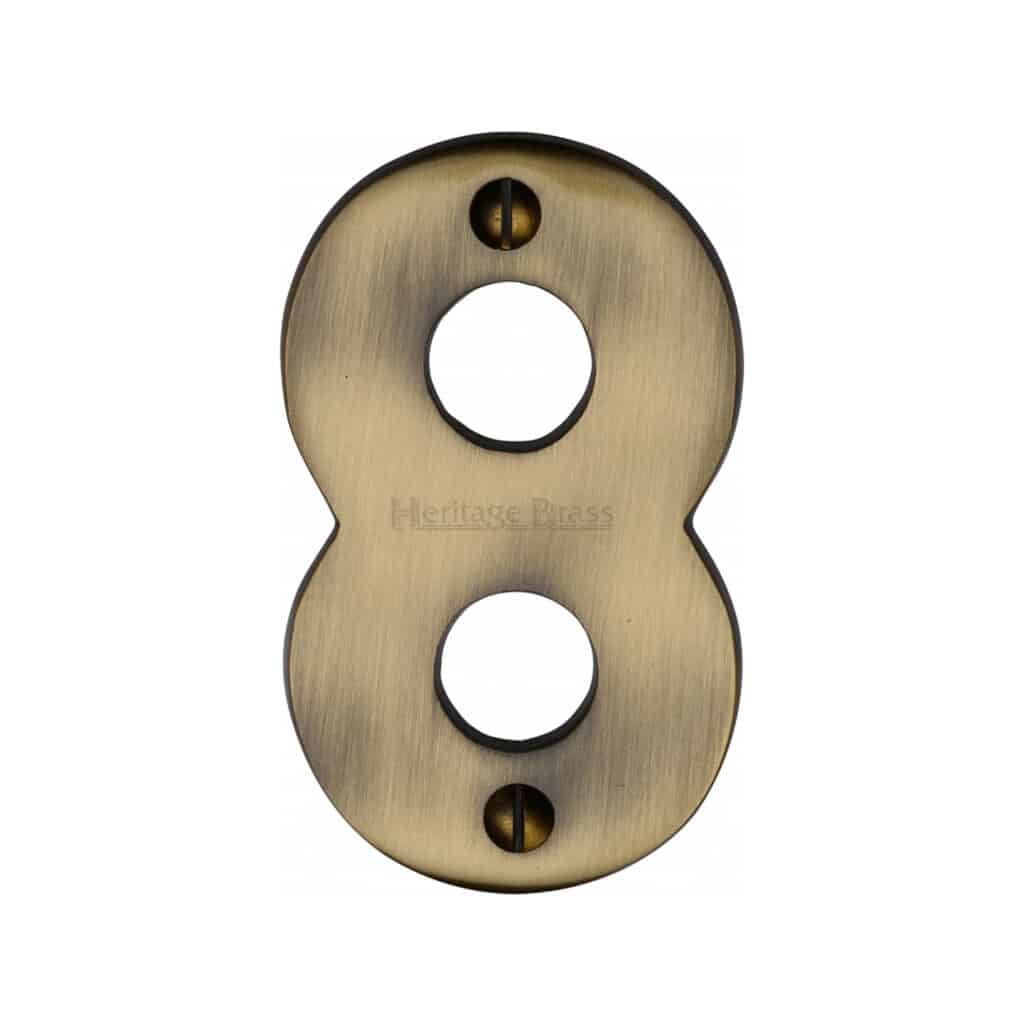 Heritage Brass Numeral 2 Face Fix 51mm (2") Satin Nickel finish 1