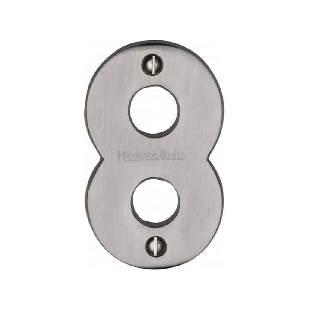 Heritage Brass Numeral 3 Face Fix 51mm (2") Polished Chrome finish 1
