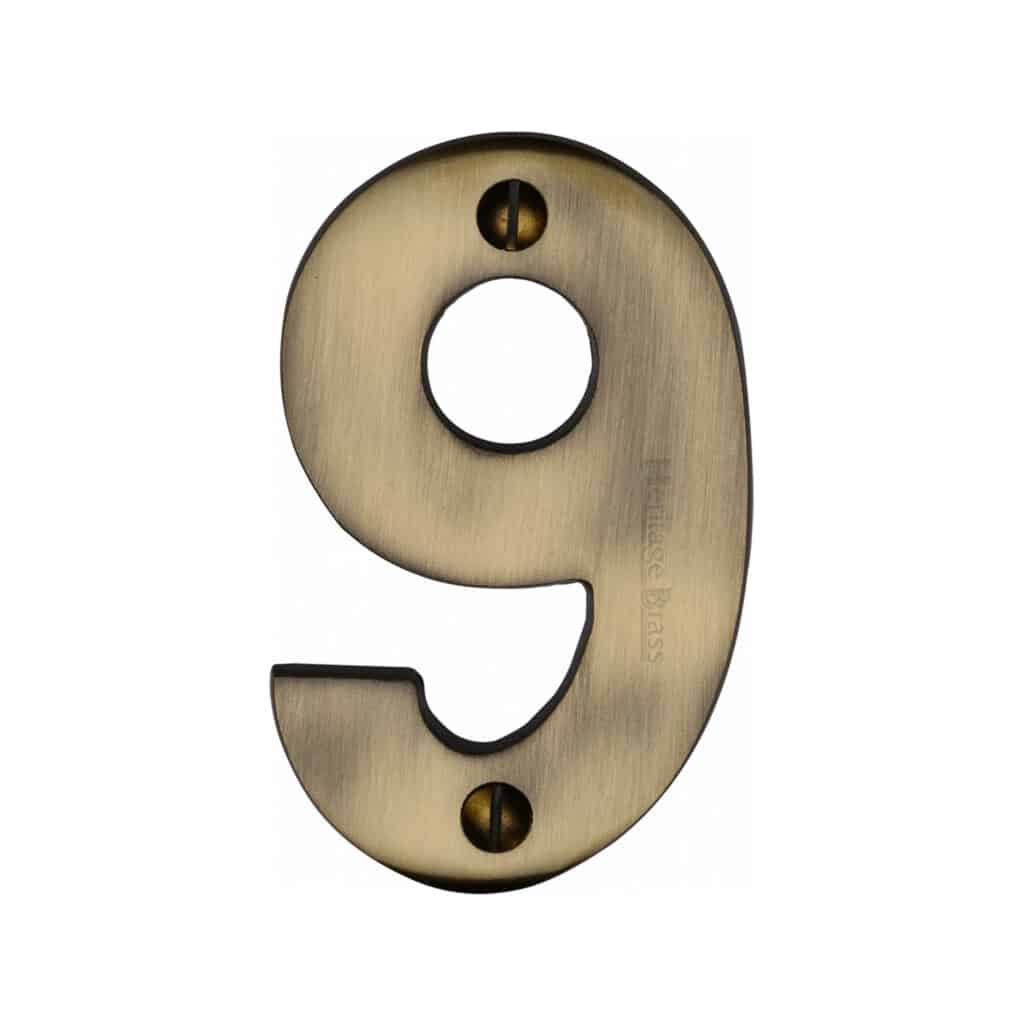 Heritage Brass Numeral 3 Face Fix 51mm (2") Polished Nickel finish 1