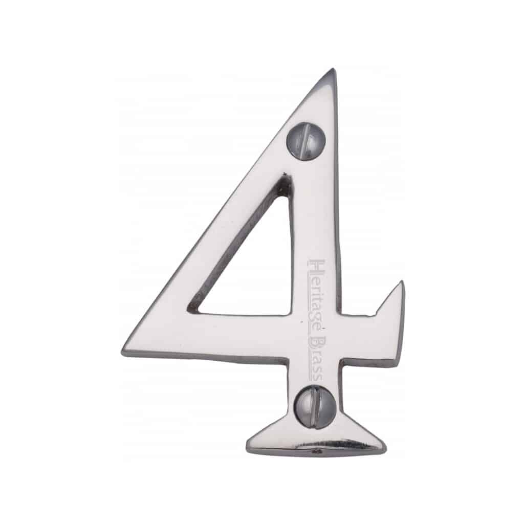 Heritage Brass Numeral 8 Face Fix 51mm (2") Polished Nickel finish 1