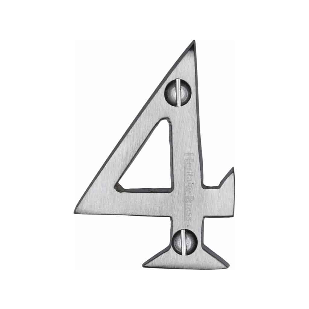 Heritage Brass Numeral 8 Face Fix 51mm (2") Satin Nickel finish 1