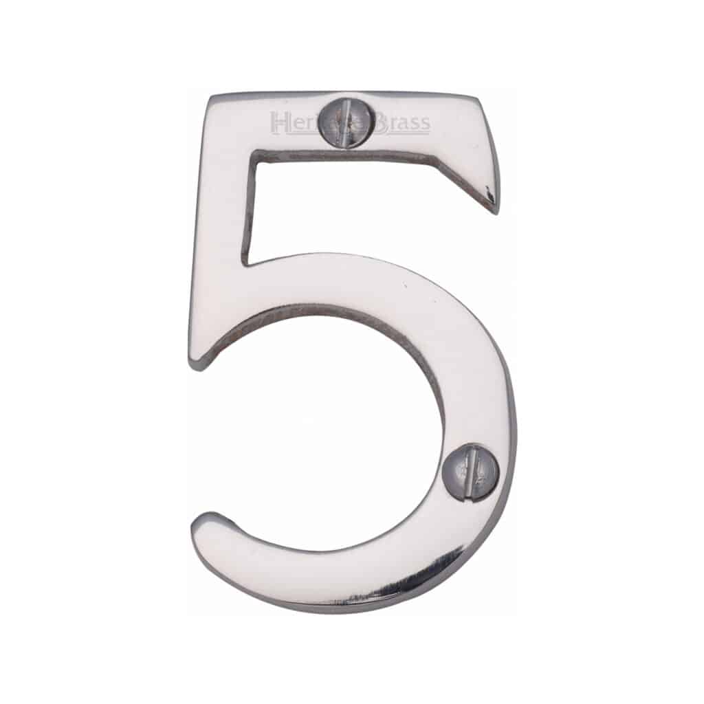 Heritage Brass Numeral 9 Face Fix 51mm (2") Polished Nickel finish 1