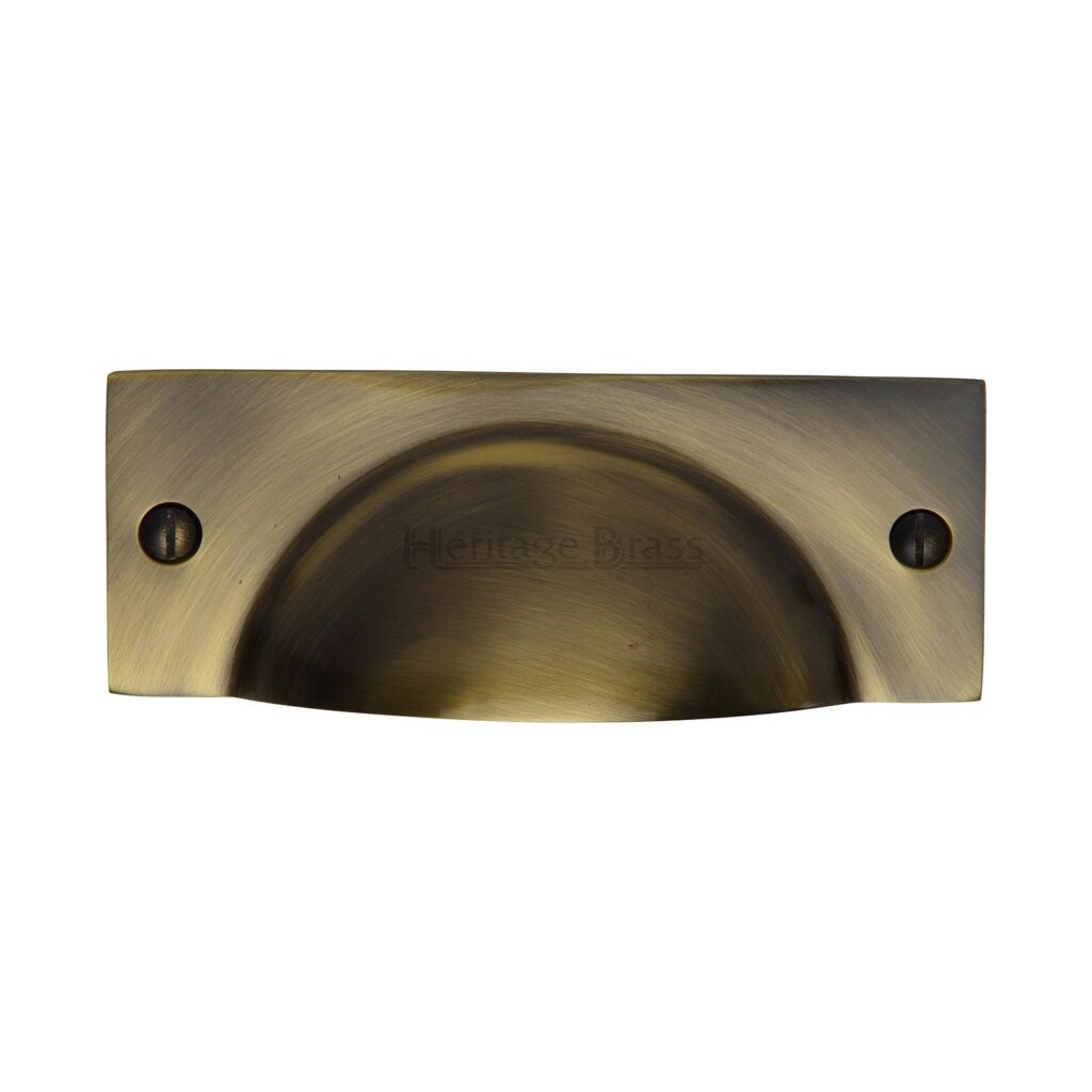 Heritage Brass Cabinet Knob Oval/Backplate Design 32mm Matt Bronze finish 1