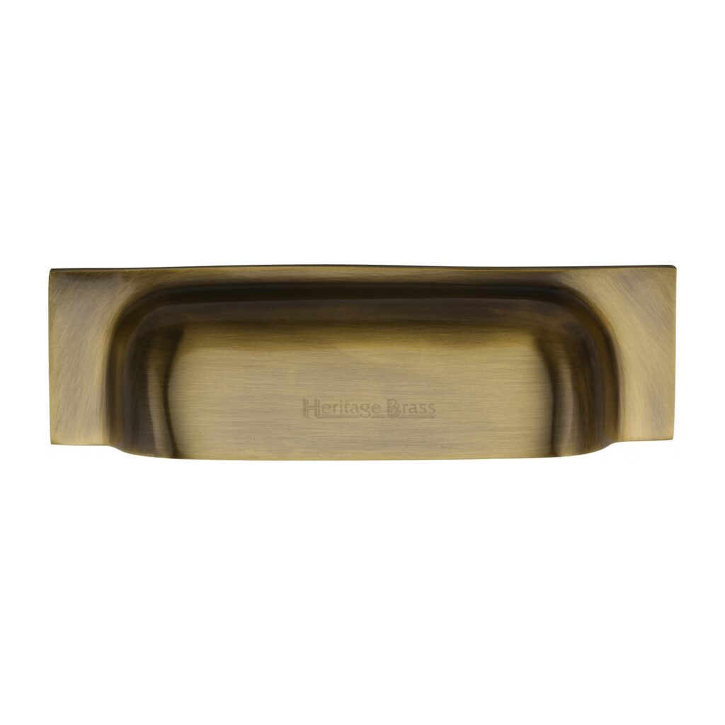 Heritage Brass Cabinet Knob Rectangular Hammered Design 47mm Polished Nickel finish 1