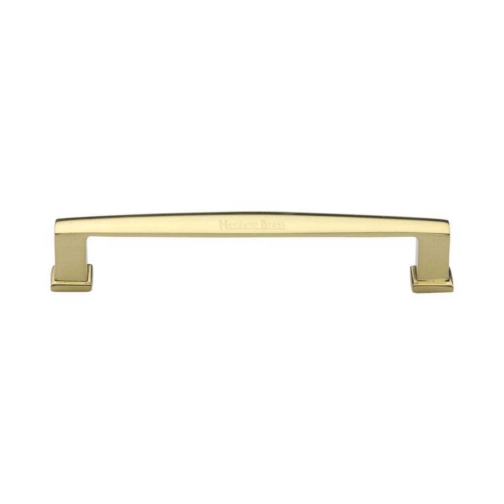 Heritage Brass Cabinet Pull Hex Profile Design 102mm CTC Antique Brass Finish 1
