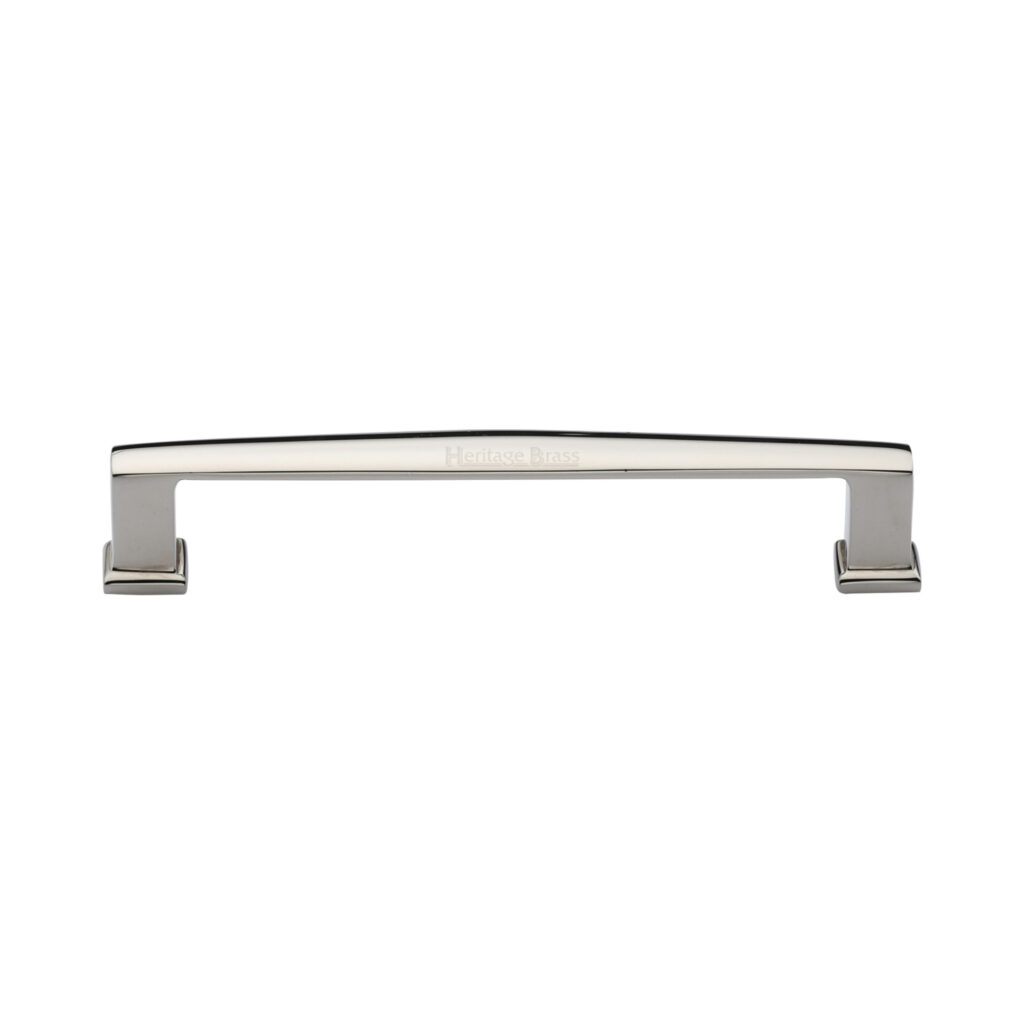 Heritage Brass Cabinet Pull Hex Profile Design 102mm CTC Polished Brass Finish 1