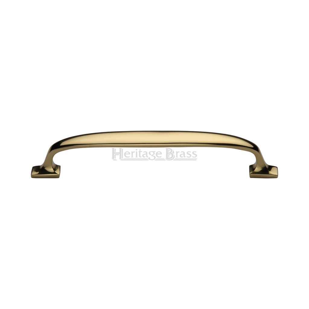 Heritage Brass Door Handle for Euro Profile Plate Centaur Design Satin Brass Finish 1