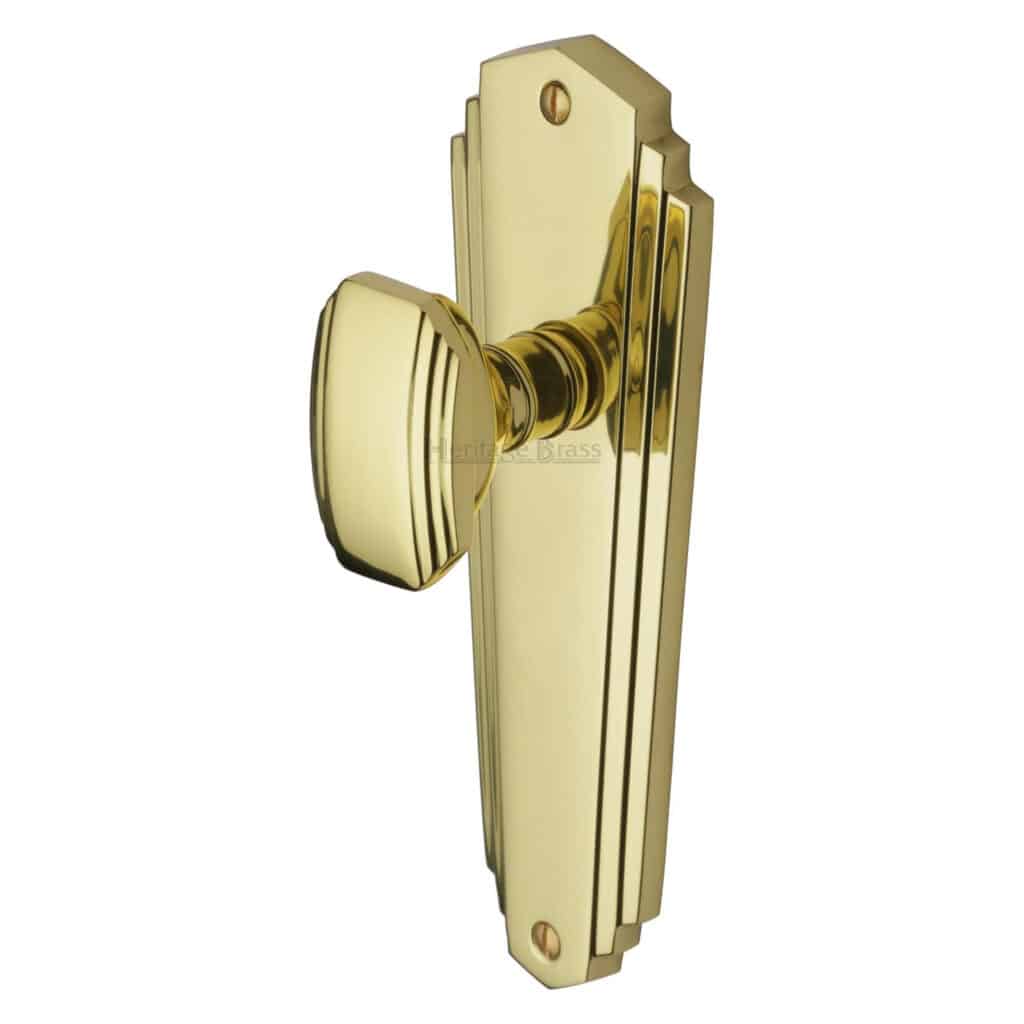 Heritage Brass Door Handle Lever Lock Delta Design Matt Bronze Finish 1