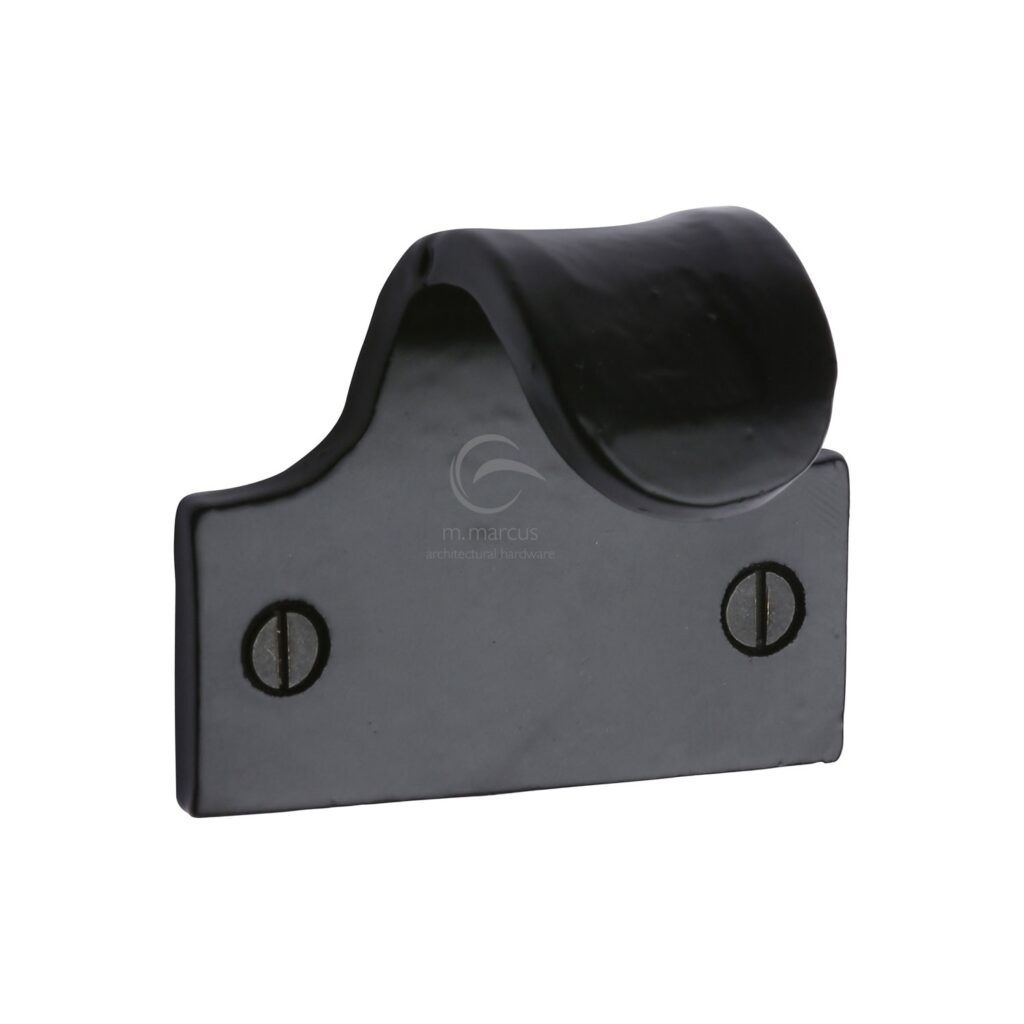 Black Iron Rustic Door Handle Euro Profile Plate Ashfield Design 1