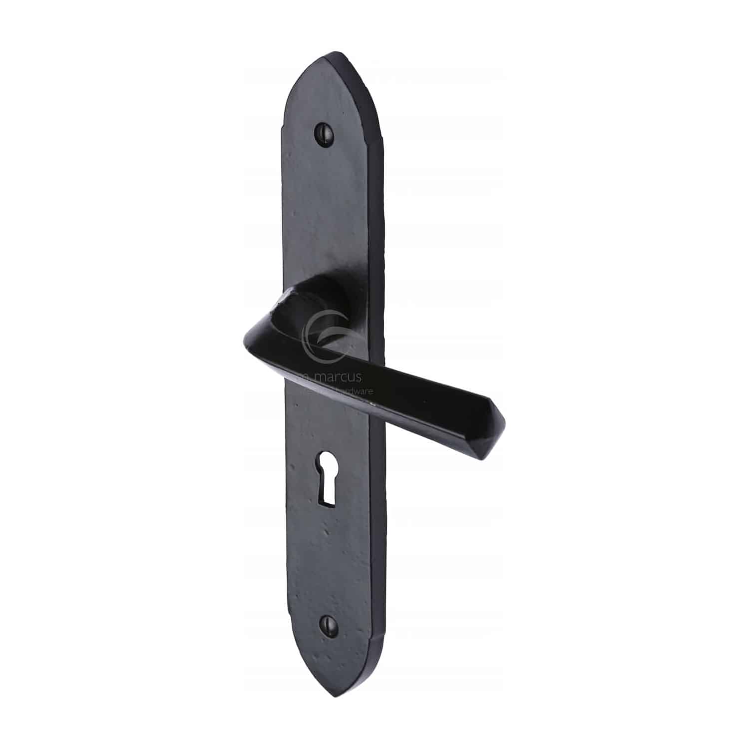 Black Iron Rustic Door Handle Lever Lock Grafton Design Handles At Heart