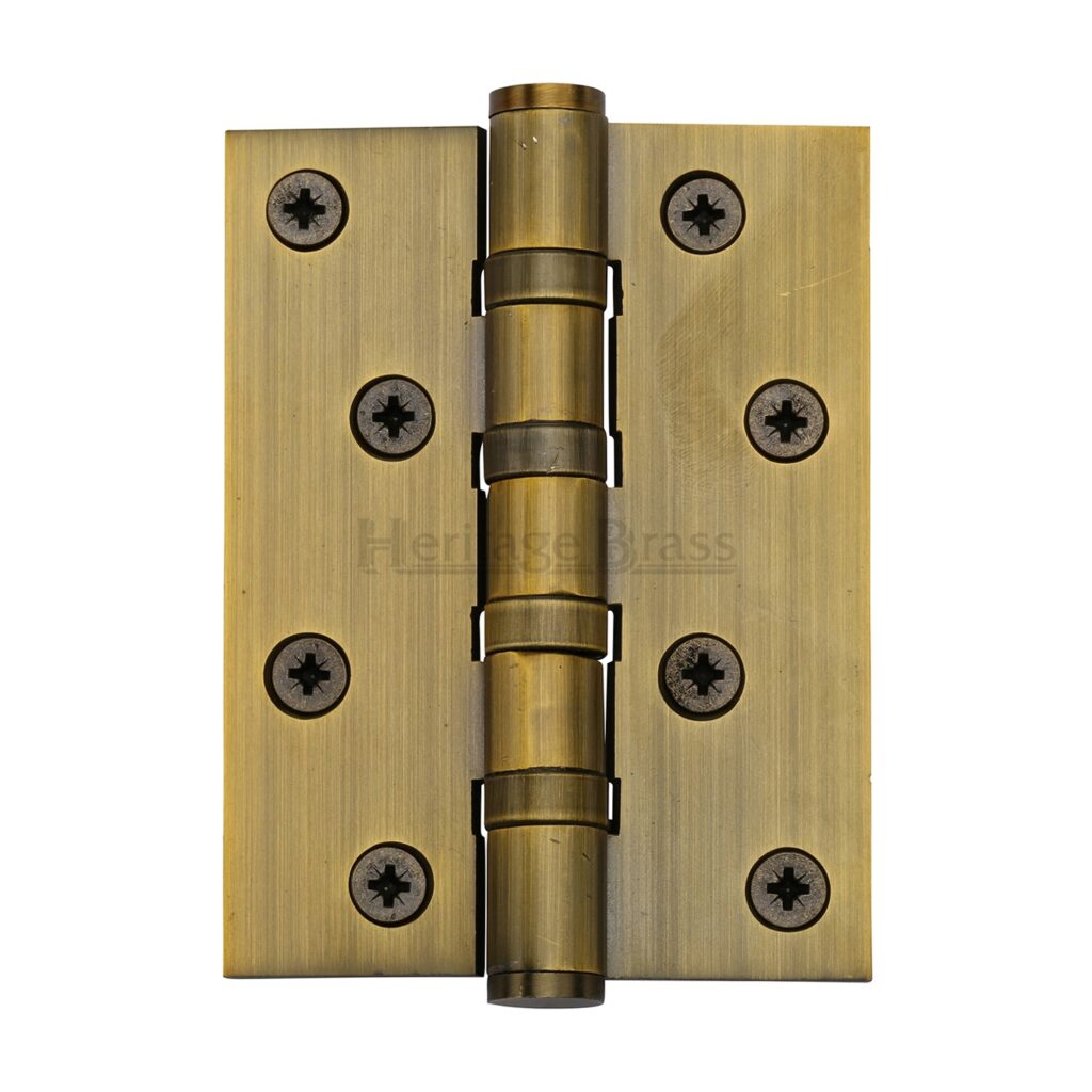Heritage Brass Door Handle for Bathroom Maya Design Polished Brass Finish 1